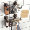 HASKO 2 Pack Shower Caddy Suction Cup with Hooks &