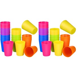 Set of 48 Plastic Cups Beverage Cups Tasting Commercial Wine Cups Drinking Cups Heat Resistant Plastic Cups Party Supplies Reusable Plastic Cups Party Household Cups 6 Colors