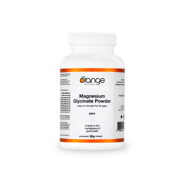 Orange Naturals Magnesium Glycinate Powder 200mg 90 grams