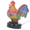 Stained Resin Rooster Table Lamp Night Light LED Animal Night