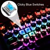 Camiysn Typewriter Style Mechanical Gaming Keyboard, Black Retro Punk Gaming