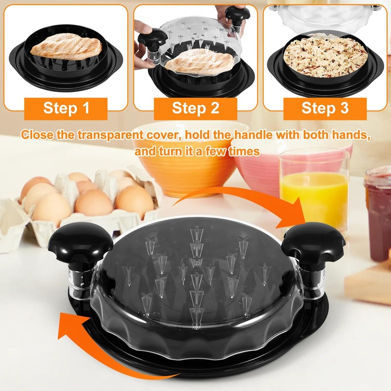 Twist Chicken Shredder Tool Chicken Breast Shredder with Special Separation