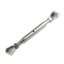 Stainless Steel Turnbuckle, POWERTOOL 304 Stainless Steel M12 Closed Body Jaw Turnbuckle Rigging Bottle Screw - High Polished Welded Fork Screw for Marine, Sailing, Boating & Industrial Applications