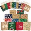 24 Pack Kraft Paper Christmas Gift Bags