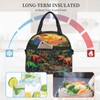 bassyil Dinosaur Insulated Lunch Bag Reusable Lunch Box With Adjustable