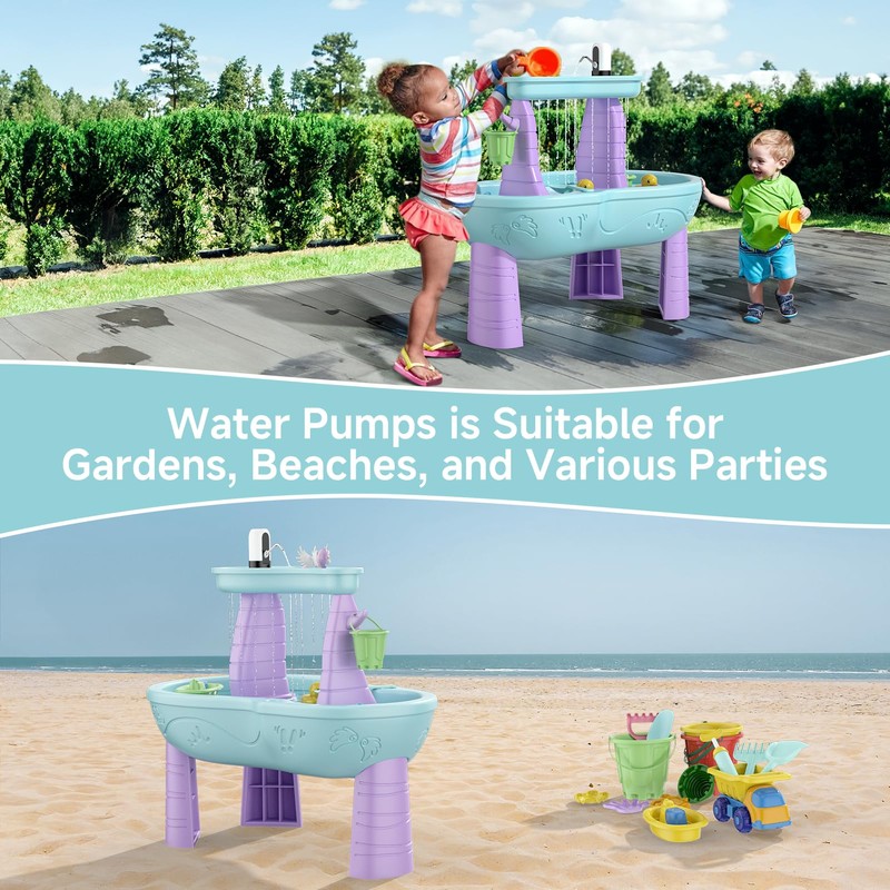 Continuous Pump for Water Table, Flycoco Water Table Pump Rechargeable