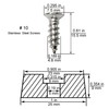 Rubber Cutting Board Feet with Stainless Washer and Screws, 1