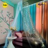Eimilaly Bed Canopy Mosquito Net with 250pcs Warm White Curtain