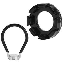 Paicreate Bicycle Spoke Wrench Tool, 2 Pcs 6-in-1 Bike Wheel Spoke Key & Correction Tool, Durable Spoke Spanner for 10-15 Gauge, Perfect for Adjusting Bicycle Wheel Tension
