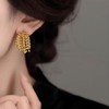 DjkIdj Delicate Gold Beaded Firework Fringe Earrings fashion Jewelry Mothers