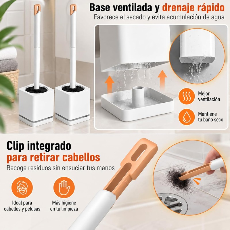 Escobilla para Inodoro ALIMOTA DHE-3124 Set de 2 Unidades con