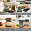 SOPHICO Pickle and Olives Jar Container with Strainer Flip, Leak-proof