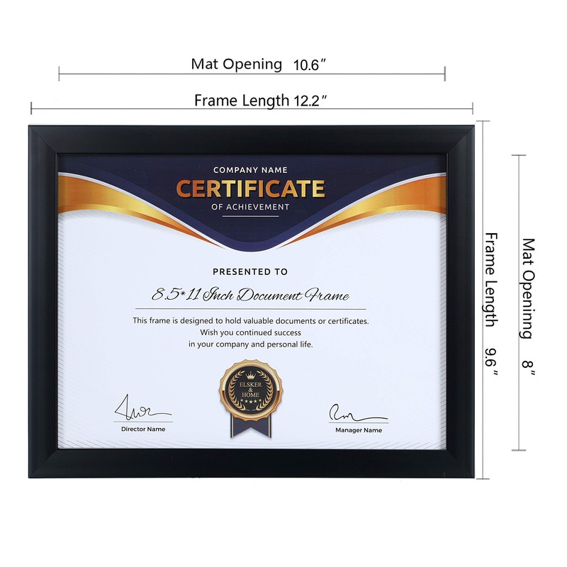 ELSKER&HOME 8.5x11 Picture Frame - Certificate Document Frame 6 Pack