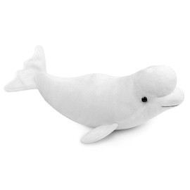 RLOMUTE 15.7 Inch White Whale shark Plush Toy Realistic Stuffed Sea Animal Super Soft Cute Birthday Companions Bedroom Car Home Decor Collectible Gift for kids Boys Girls