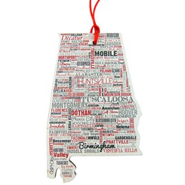 Westman Works Alabama Christmas Ornament Wooden Tree Decoration Gift Boxed, 4 3/4 Inch