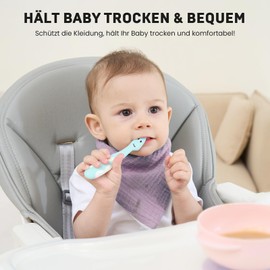 IKWOLETI Baby Bibs - Triangle Scarf Baby - Muslin Neckerchief Baby for Boys and Girls, Highly Absorbent and Adjustable, Pack of 8, Pink & Purple