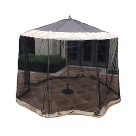 Formosa Patio Umbrella Mosquito Screen Netting Covers All The Way to Finial Top Dual Zipper No Gaps fits 9ft to 11ft Market or Hanging Offset Cantilever Umbrellas
