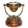 Antique Vibes Fathers Day Maritime Brass Nautical Compass on Wood