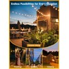 Brightown Solar String Lights Outdoor - 38FT Patio With Remote,