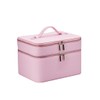 idoltimes Makeup Case, Large Capacity Waterproof Double Layer Cosmetic Bag