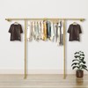 CNCEST 【Premium Gold Industrial Pipe Wall-Mounted Clothing Rack】 80.7in 5-Base