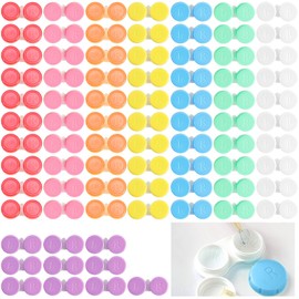 FVXEWRCS 80 Pack Contact Lens Cases,Contact Lens Holder Box Left/Right Eyes Contact Lens Container,Cute Contact Lenses Case Leak-proof, Eye Contact Case for Home and Travel