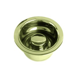 Westbrass D2082-01 3-1/2" Extra-Deep Collar Kitchen Sink Waste Disposal Flange & Stopper, Polished Brass, 1-Pack