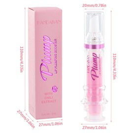 Shengxi Plumping Lip Oil, Klar Sofortig Plumper Lip Gloss, Moisturizing Lippenöl Lip Plumping Booster, Langanhaltend Glossy Pflegende Lippen Lip Balm Lip Plumper für Frauen Mädchen (1#)