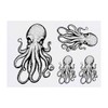 Azeeda 4 x 'Krakententakel' Temporäre Tattoos - Wasserfest, Hautfreundlich &