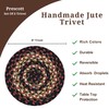 Prescott Premium Jute Braided Trivet by Homespice 8" (Set of