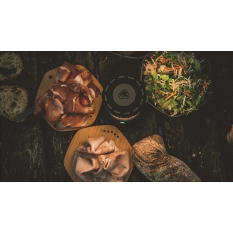 Robens Lighthouse, aufladbar Camping Laterne, Schwarz/Grün, 9.5 x 18.5 cm