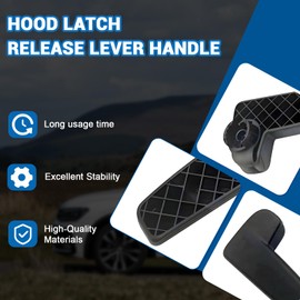 repustor Hood Latch Release Lever Handle Compatible with VW Tiguan 2018-2024 Jetta Sedan 2019-2024 Arteon 2019-2023 Golf 2015-2024 Atlas 2018-2023 Black