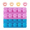 2PCS Puppy Dog Cat Paw Bone Silicone Mold,Hard Candy Baking