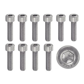 Screws Stainless Steel M6 x 30 mm Cylinder Head BTR Diameter 6 x 30 mm | Screw M6 x 30 mm CHC Allen Key | Stainless Steel A2-70 (V2A/304) | ISO 4762 / DIN 912: Pack of 10 ProRaje