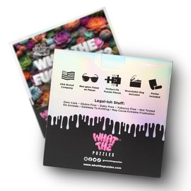 What The Puzzles 1000 Piece Puzzle - Jigsaw Puzzles 1000 Pieces, 27.55 x 19.68 inches, Board Games for Adults, Succulent Theme, Brain Teaser Puzzles for Adults with Art Poster and Resealable Bag