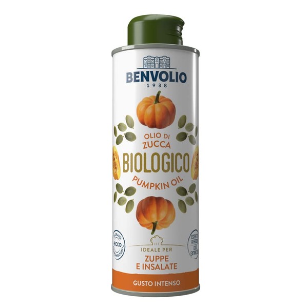 BENVOLIO - Organic Pumpkin Seed Oil 250 ml - Antioxidant, Moisturising & Anti-Aging - Perfect for Salads & Skin Care - Pumpkin Seed Oil