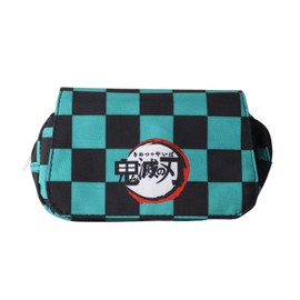 Pencil Case Large Capacity Double Compartments Grid Appearance Stationery Bag for Student School