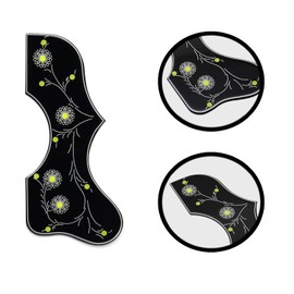 2mm Thickened Self-Adhesive Acoustic Guitar Pickguard for Gibson J200/SJ200 Style - Durable Scratch-Resistant Replacement Guard Plate (Black)