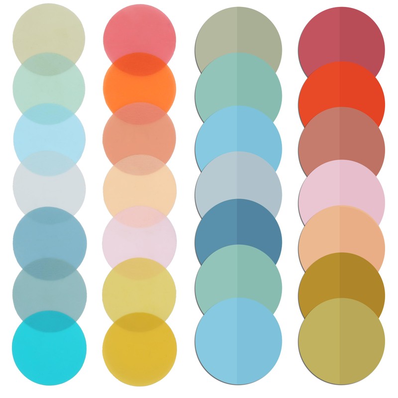 Mr. Pen- Transparent Sticky Note Set, 560Sheets, Colorful, Round Transparent