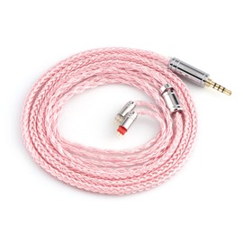 TRIPOWIN Zonie 16 Core Silver Plated Cable & SPCHIFI Earphone Upgrade Cable (2.5mm-0.78mm2pin, Pink)