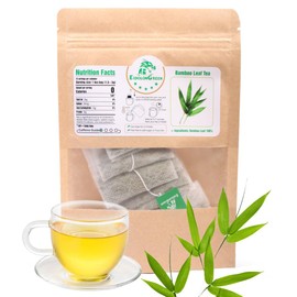 EidolonGreen [China Medicinal Herb]Bamboo Leaf Tea, Bamboo Leaf Tea Bag,100% Pure Natural Organic Bamboo leaves tea,(DanZhuYe/淡竹叶/댓잎 티백 차) Non-GMO, Caffeine-Free,15 Bleach-Free Tea Bags