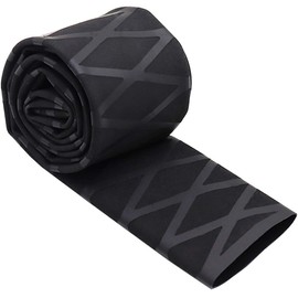 QBGTFAK 40MM X-Tube Heat Shrink Sleeve Tubing for Rod Handle Cork Non Slip Waterproof Insulation 1 Meter Black (Black, 40mm)