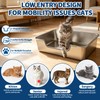 FHTONGE Low Entry Thickened Stainless Steel Cat Litter Box, 23.6x15.8