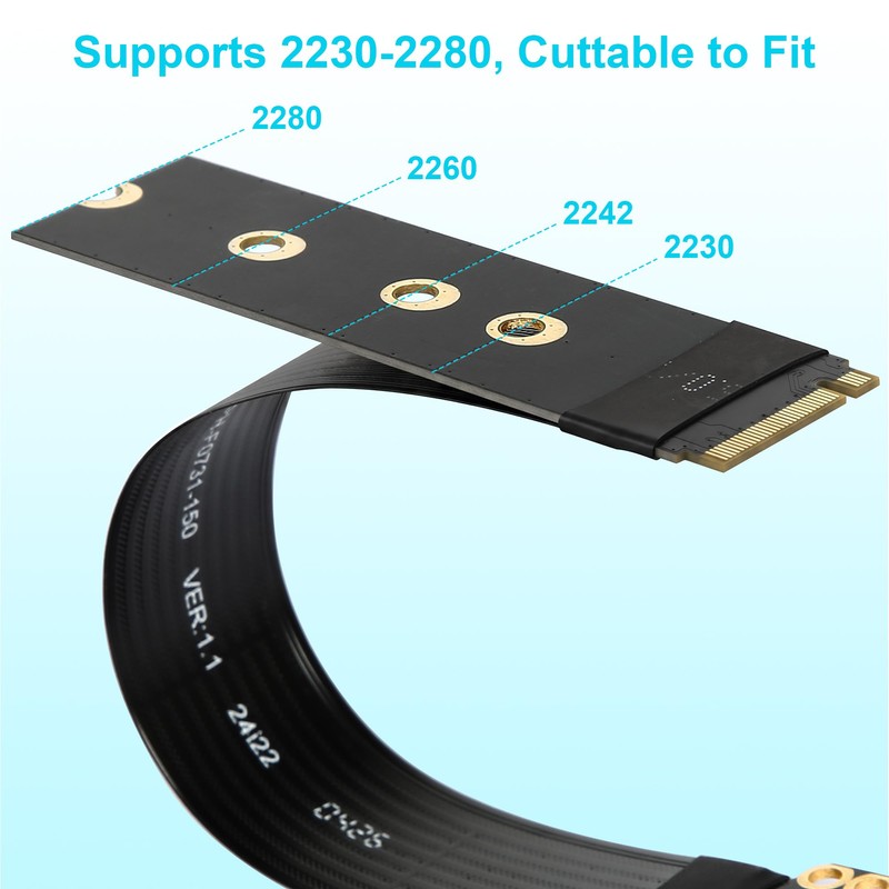 VORZOKISPL M.2 NVMe to OCuLink Adapter, PCIe 4.0 64Gbps SFF-8612/8611