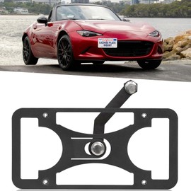 Front License Plate Holder Compatible with Mazda MX-5 Miata (ND) 2016-2023 Front Bumper Tow Hook License Plate Mounting Bracket Holder No Drill License Plate Frames Car Accessories Kit