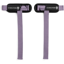 Gymreapers GripLink - Correas de levantamiento de pesas con anillo en D resistente con abalorio de agarre de silicona antideslizantes, soporte ajustab