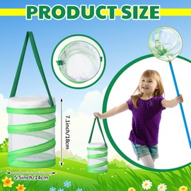 Hiboom 6 Pcs Pop up Insect and Butterfly Habitat Cage Bulk Butterfly Cage for Caterpillars Mini Butterfly Net Habitat Butterfly Enclosure Collapsible Insect Mesh Cage Terrarium, 5.51 x 7.09 Inch