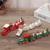 1 PC Christmas Train, Painted Wooden Christmas Train Decoration, 4