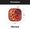 Madesmart dipware Dinner Plate with Collapsible and Removable Dip Bowl