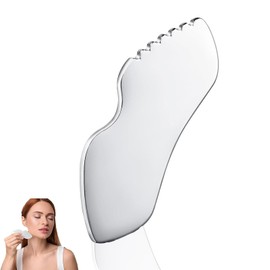 The gua, gua sha stein edelstahl, gesichtsmassage stein, body gua sha, guasha scraping massage tool für gesicht hals, body gua sha gesichtsschaber schönheitswerkzeug zur hautpflege(silber)